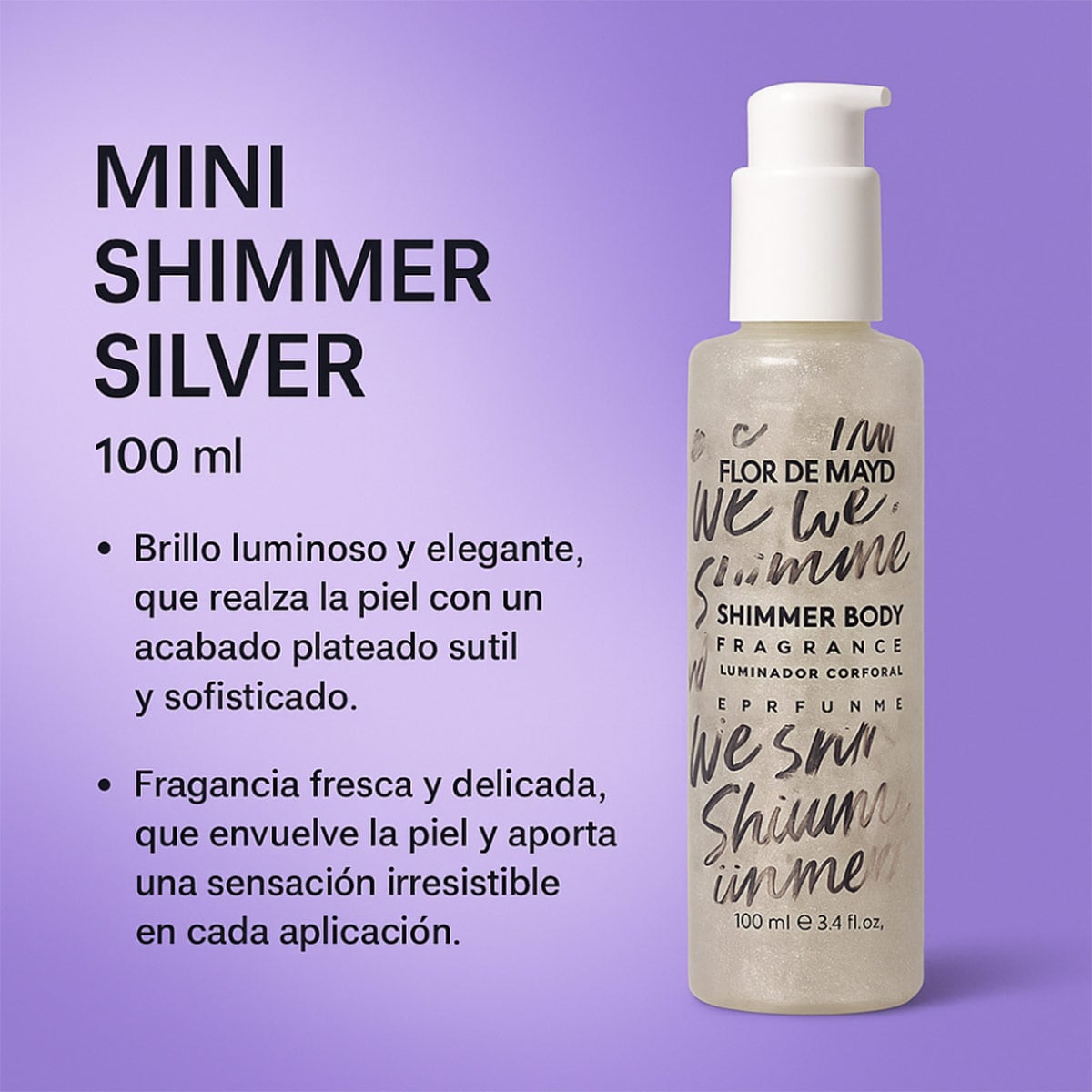 SPRAY CORPORAL FLOR DE MAYO SHIMMER BODY FRAGRANCE PLATA 100 ML - 2