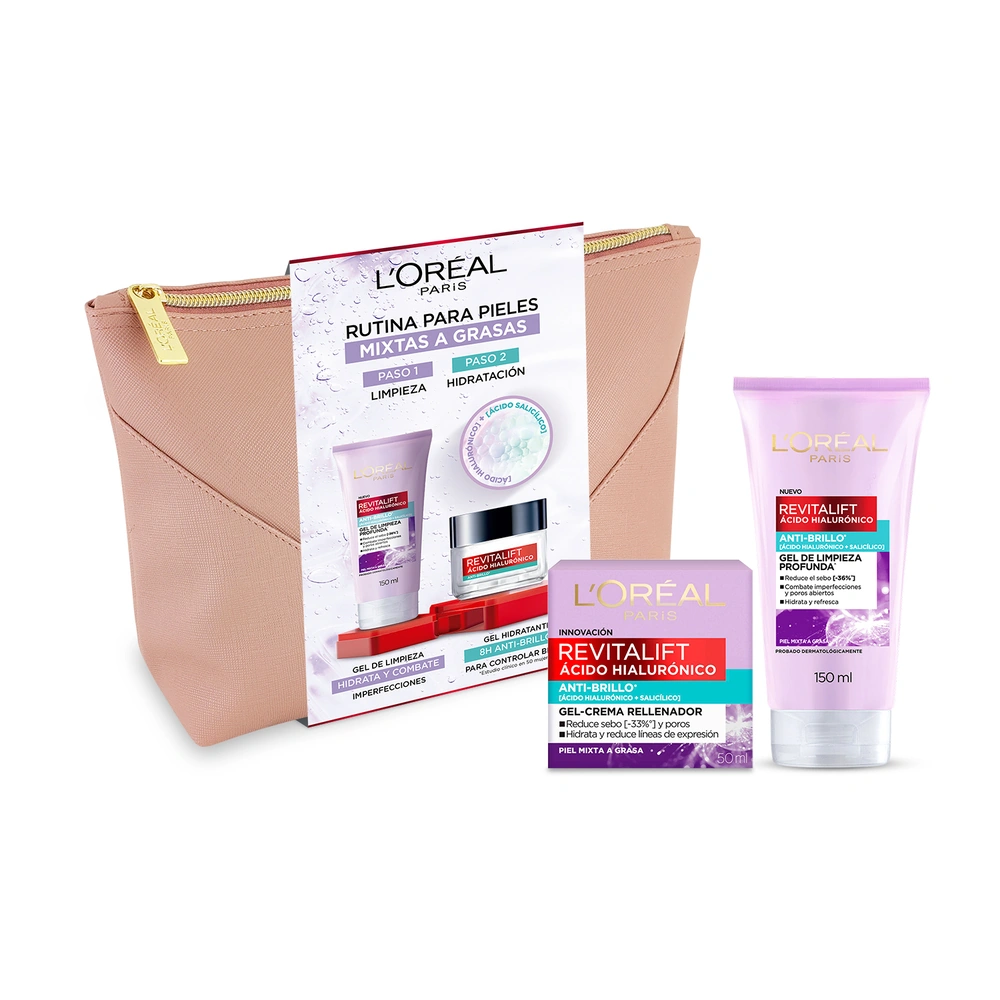 PACK L'ORÉAL CREMA GEL + GEL LIMPIADOR REVITALIFT - 1
