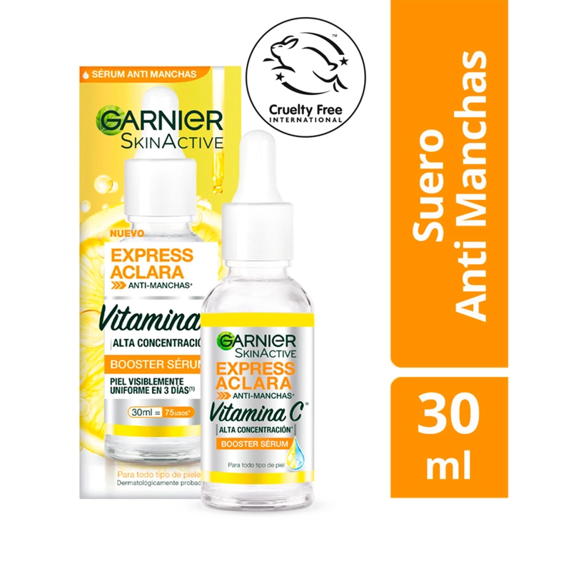 PACK GARNIER EXPRESS ACLARA CREMA FPS30 + SÉRUM 30 ML - 3