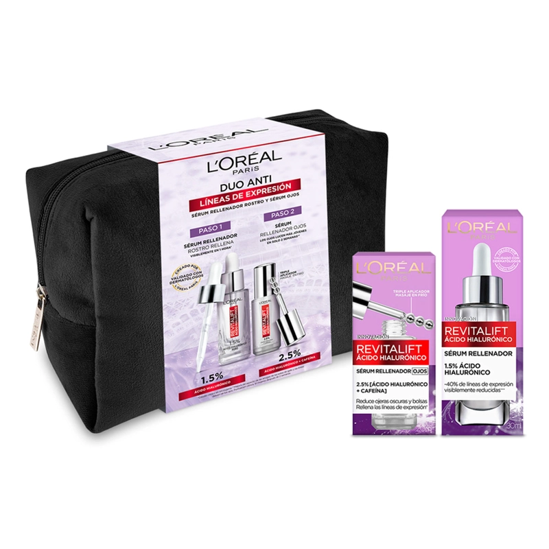 PACK L'ORÉAL PARIS SÉRUM ROSTRO + SÉRUM OJOS REVITALIFT ÁCIDO HIALURÓNICO - 1