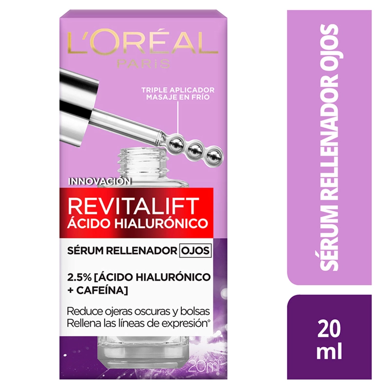 PACK L'ORÉAL PARIS SÉRUM ROSTRO + SÉRUM OJOS REVITALIFT ÁCIDO HIALURÓNICO - 2