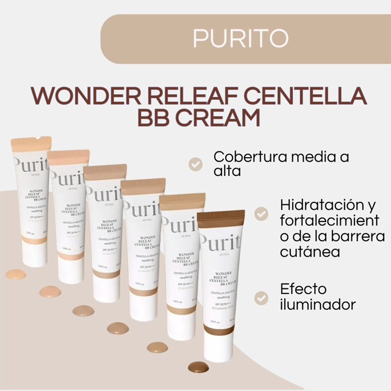BB CREAM PURITO WONDER RELEAF CENTELLA BB CREAM #23 NATURAL 30 ML - 2