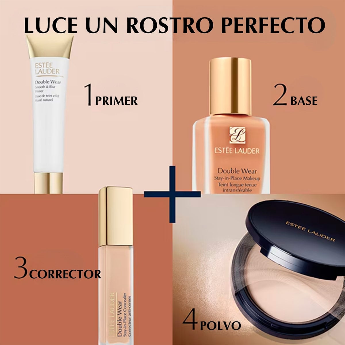 POLVO COMPACTO ESTÉE LAUDER DOUBLE WEAR STAY N PLACE MATTE TRANSLUCENT LIGHT MEDIUM - 4