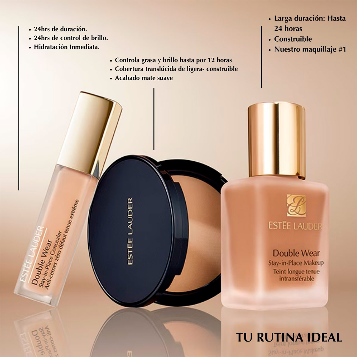 POLVO COMPACTO ESTÉE LAUDER DOUBLE WEAR STAY N PLACE MATTE TRANSLUCENT LIGHT - 5