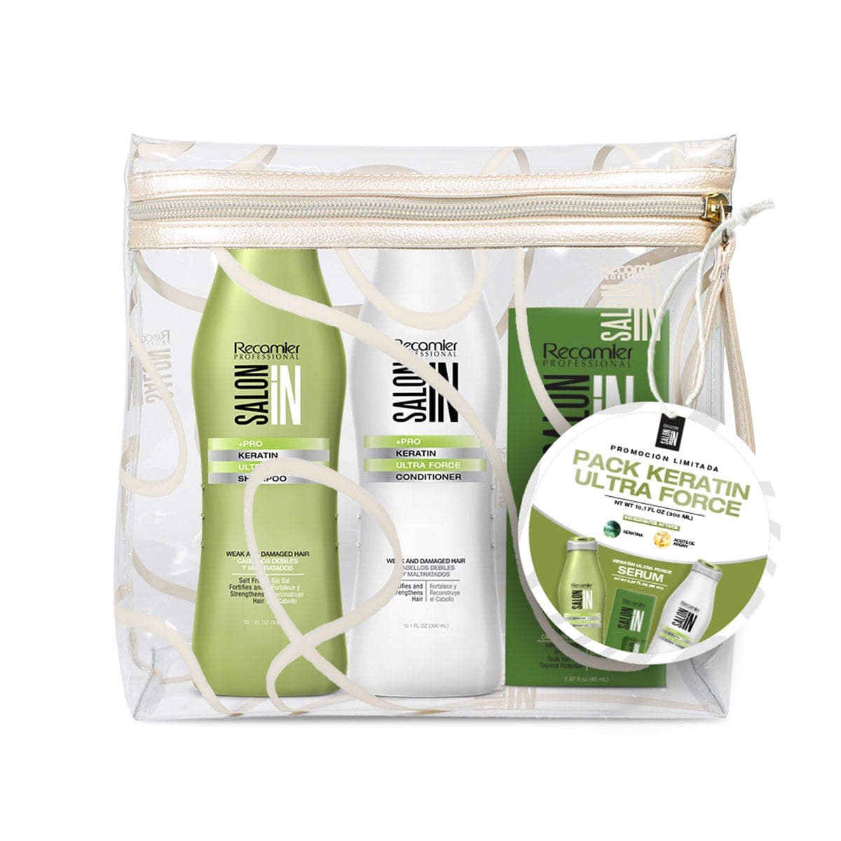 PACK ESTUCHE SALON IN DUO ULTRA FORCE 300 ML + SERUM UF - 1