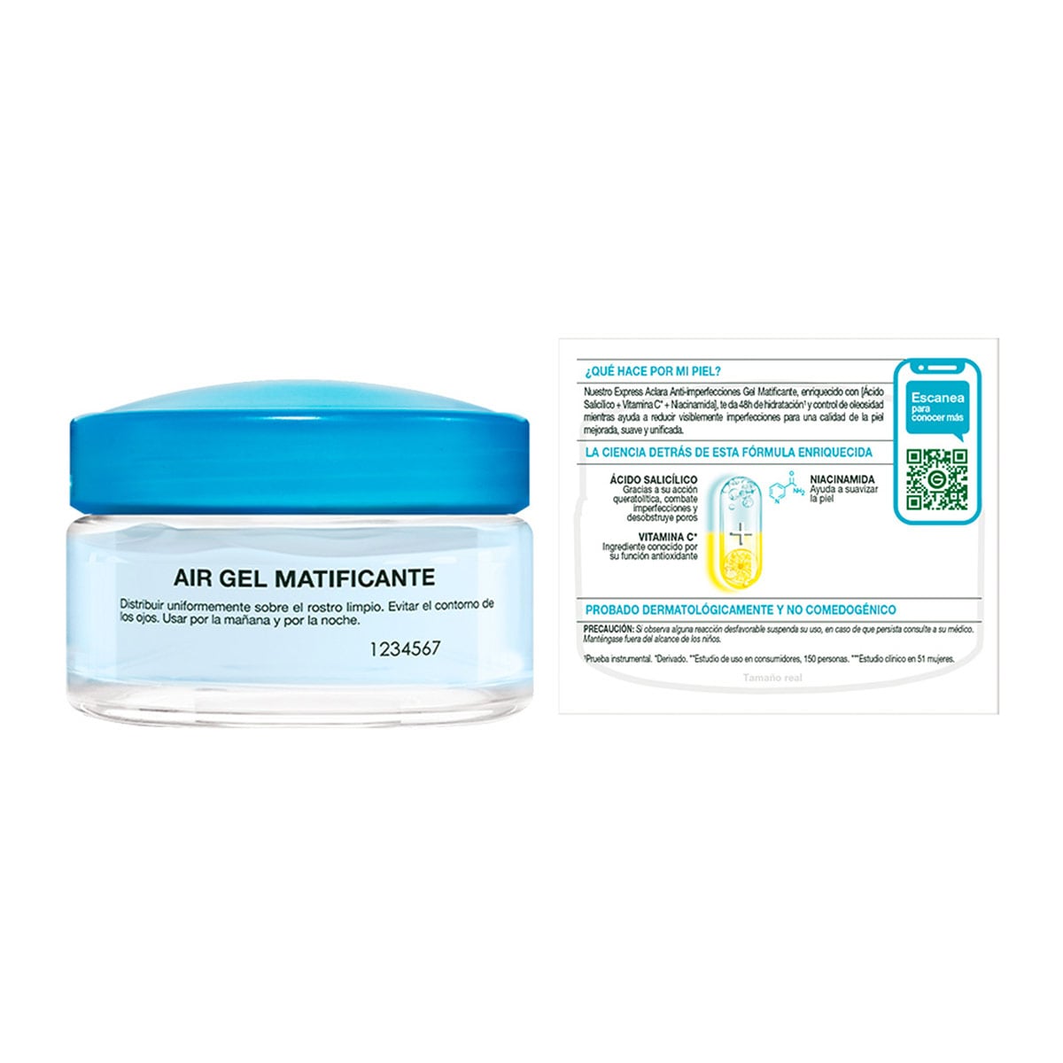 CREMA HIDRATANTE MATIFICANTE EN GEL EXPRESS ACLARA ANTI IMPERFECCIONES GARNIER 50 ML - 3
