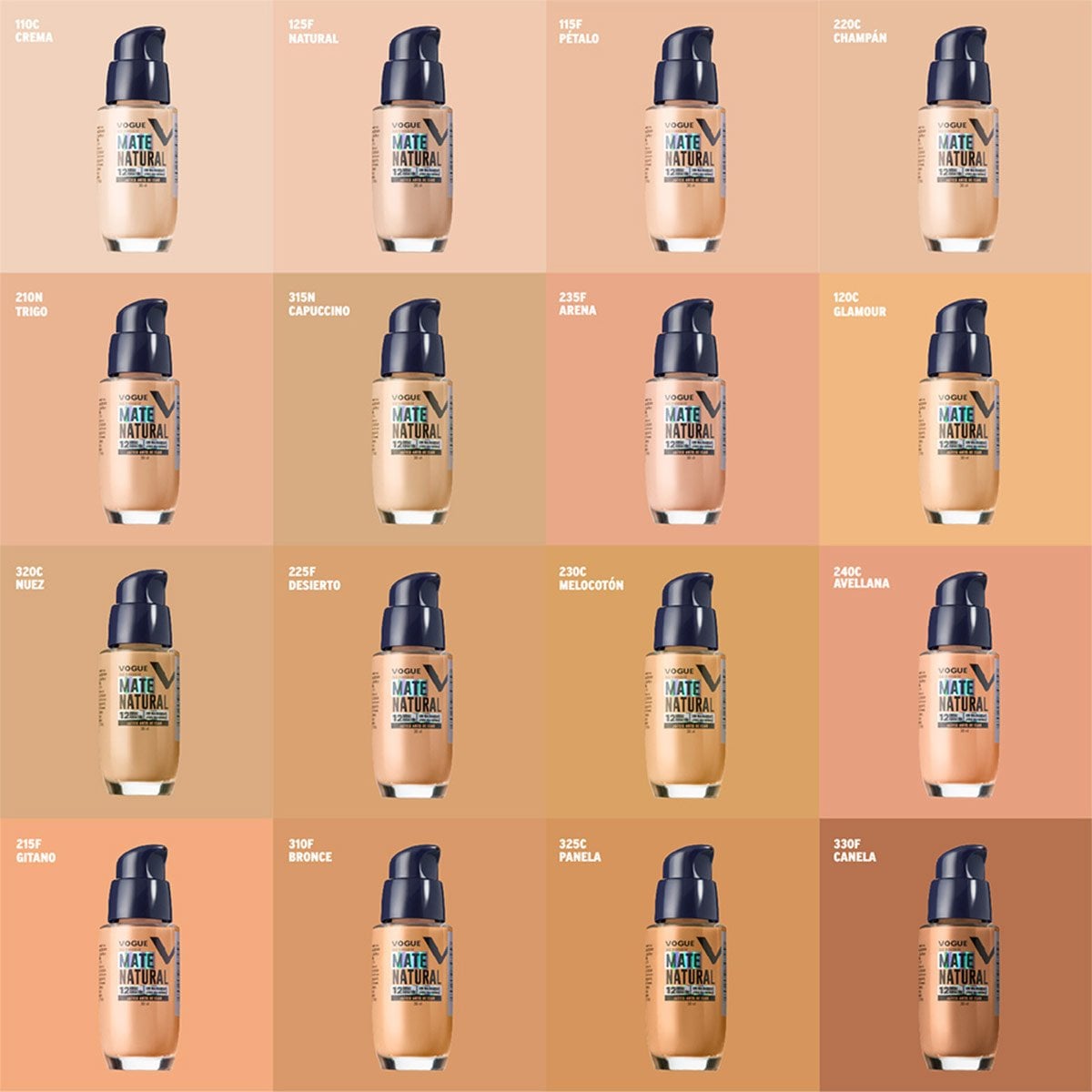 BASE MATE NATURAL VOGUE 225F DESIERTO 30 ML - 7