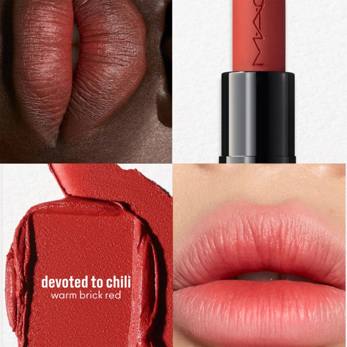 LABIAL MAC POWDER KISS HAZY MATTE DEVOTED CHILLI - 2