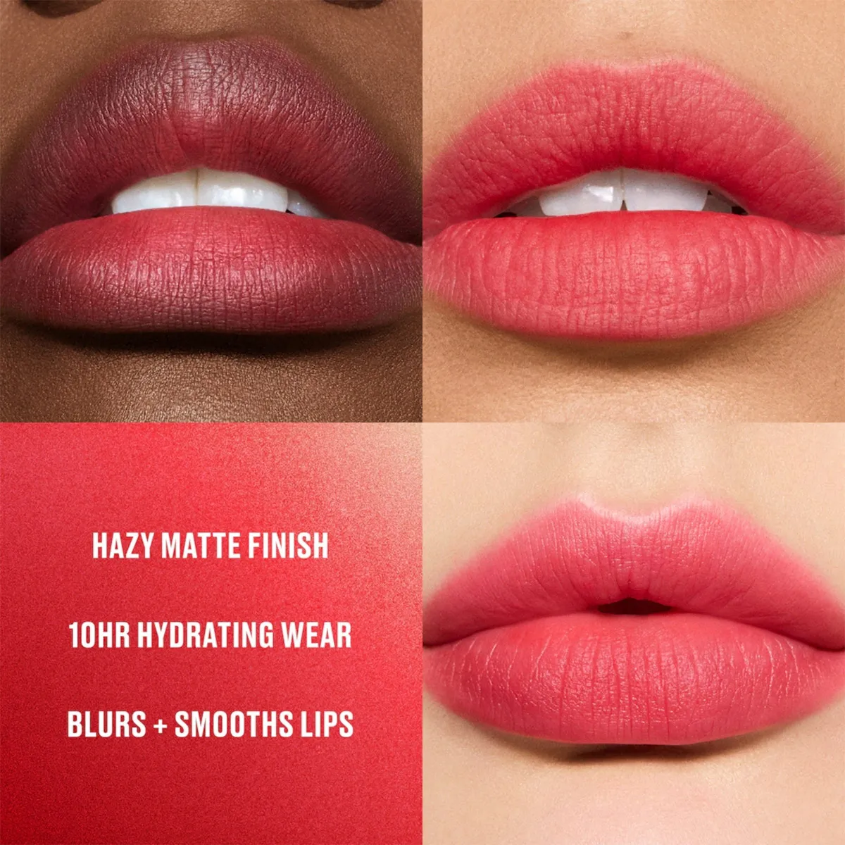 LABIAL MAC POWDER KISS HAZY MATTE RUBY NEW - 3