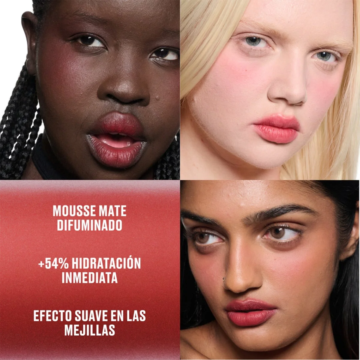 MOUSSE PARA LABIOS Y MEJILLAS MAC POWDER KISS RUBY WOO - 2