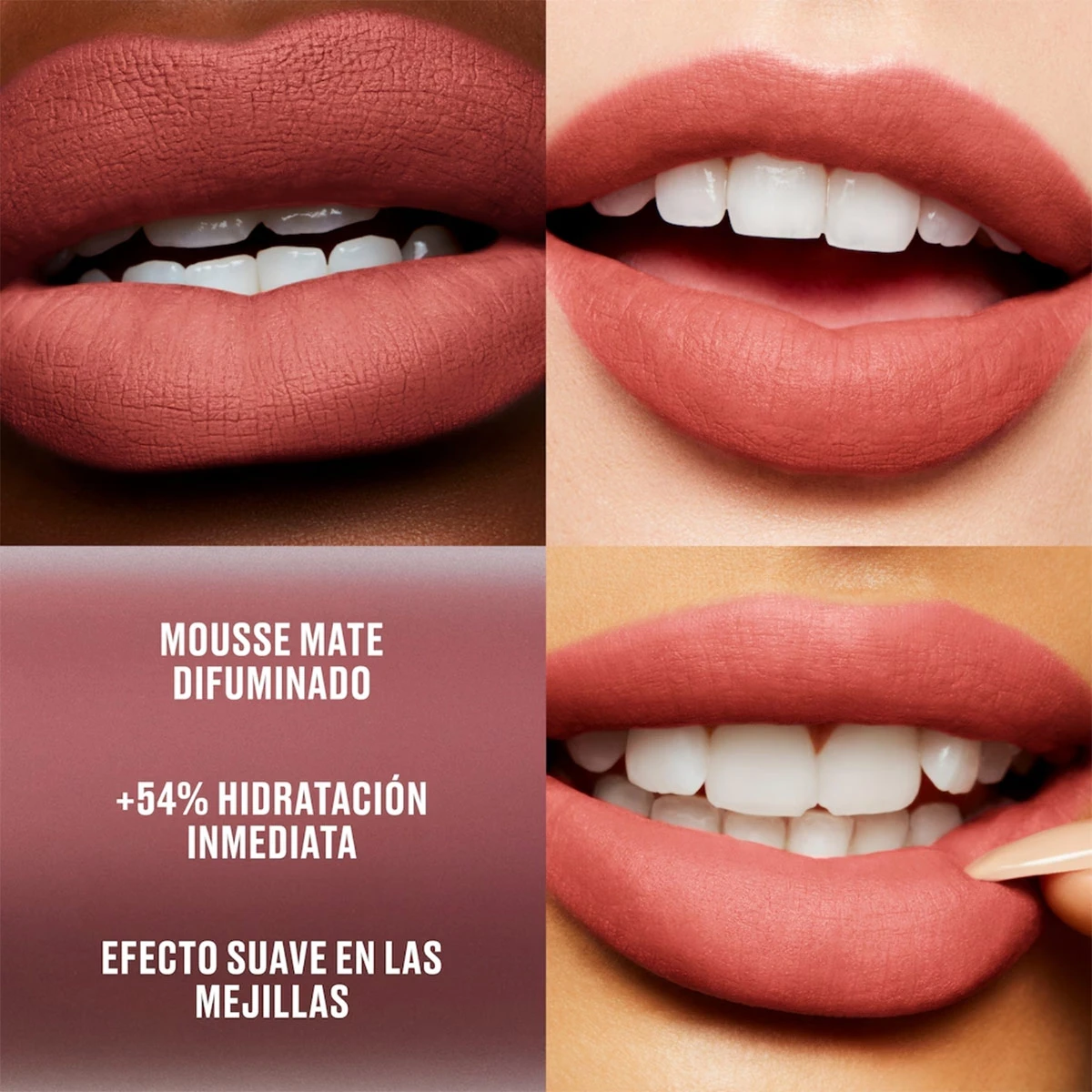 MOUSSE PARA LABIOS Y MEJILLAS MAC POWDER KISS PINK ROSES - 2