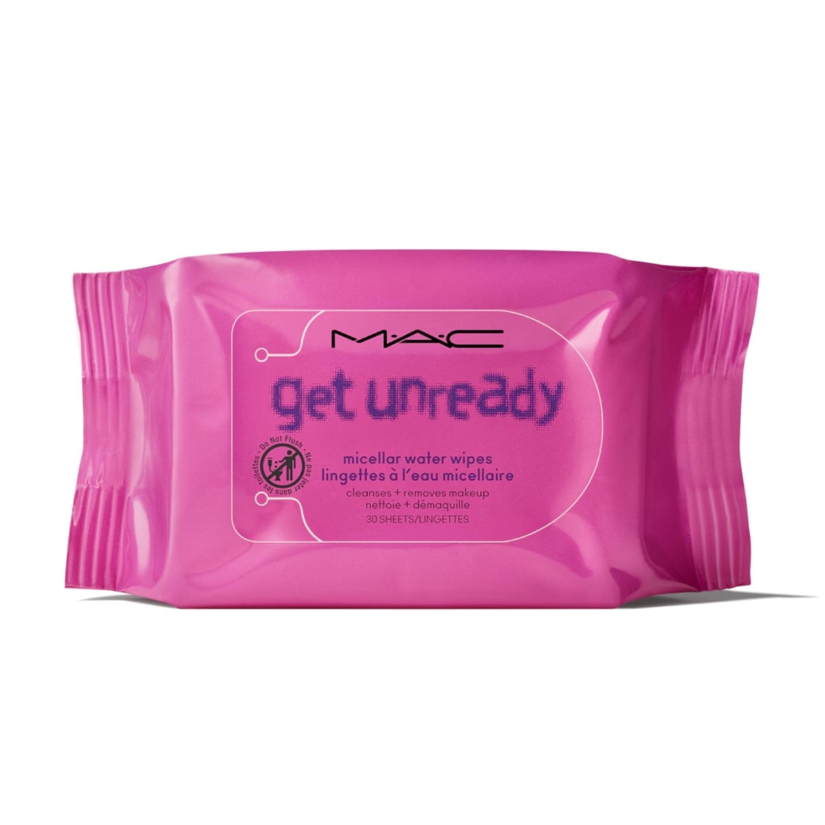 TOALLITAS DESMAQUILLADORAS DE AGUA MICELAR MAC GET UNREADY 30 UNIDADES - 1