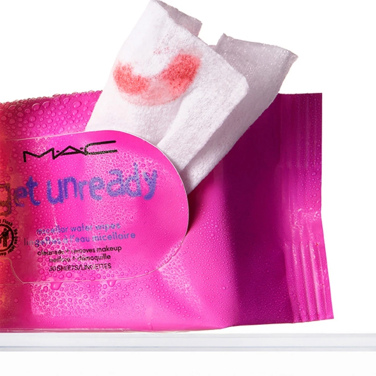 TOALLITAS DESMAQUILLADORAS DE AGUA MICELAR MAC GET UNREADY 30 UNIDADES - 2