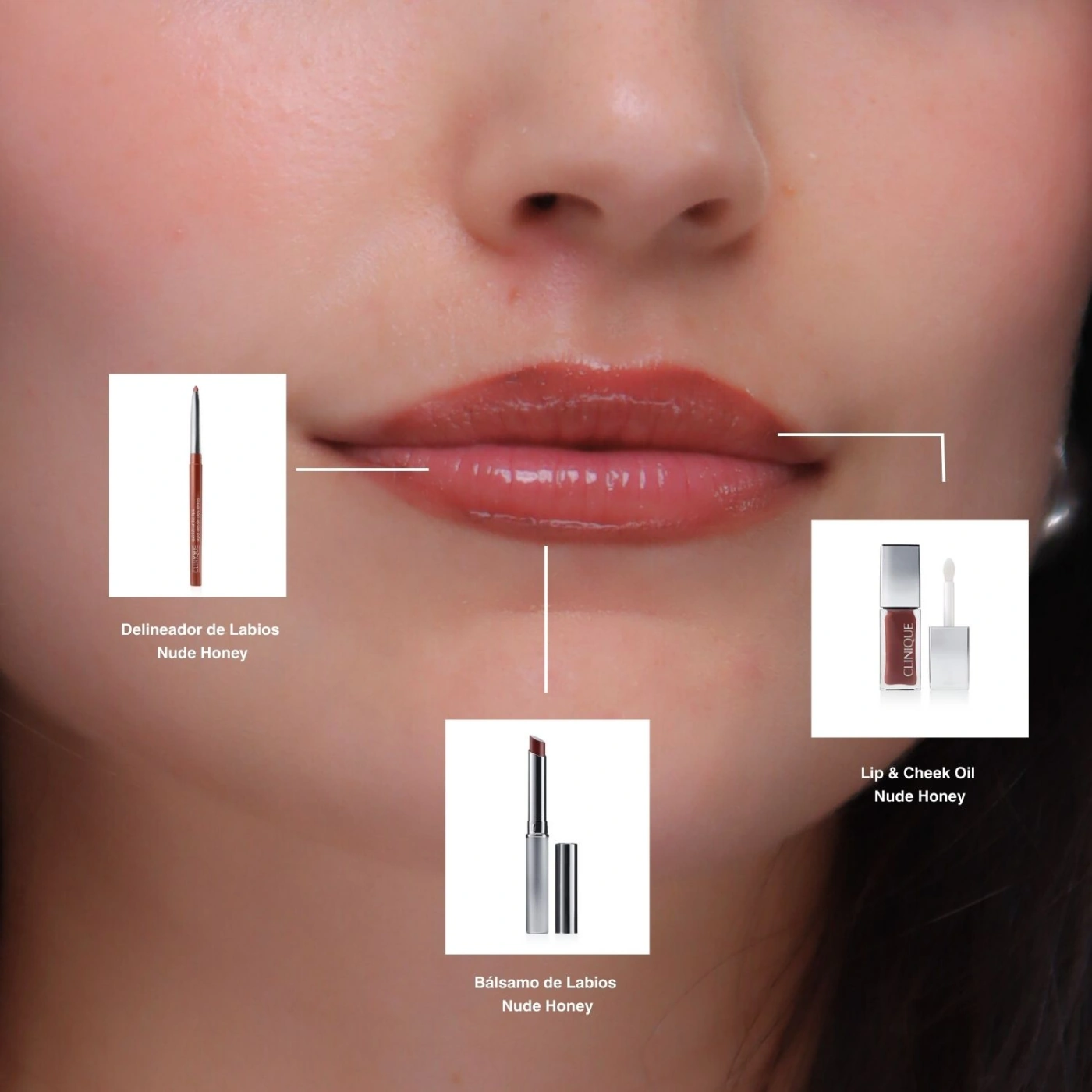 SET LIP COMBO CLINIQUE NUDE HONEY - 2