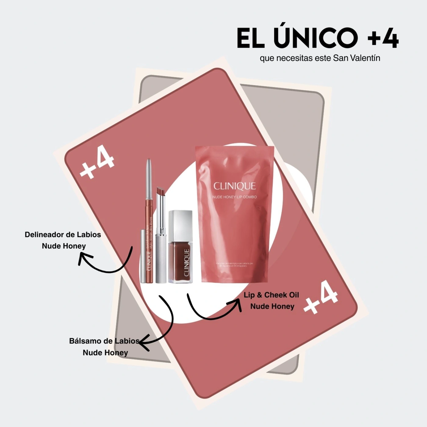 SET LIP COMBO CLINIQUE NUDE HONEY - 3