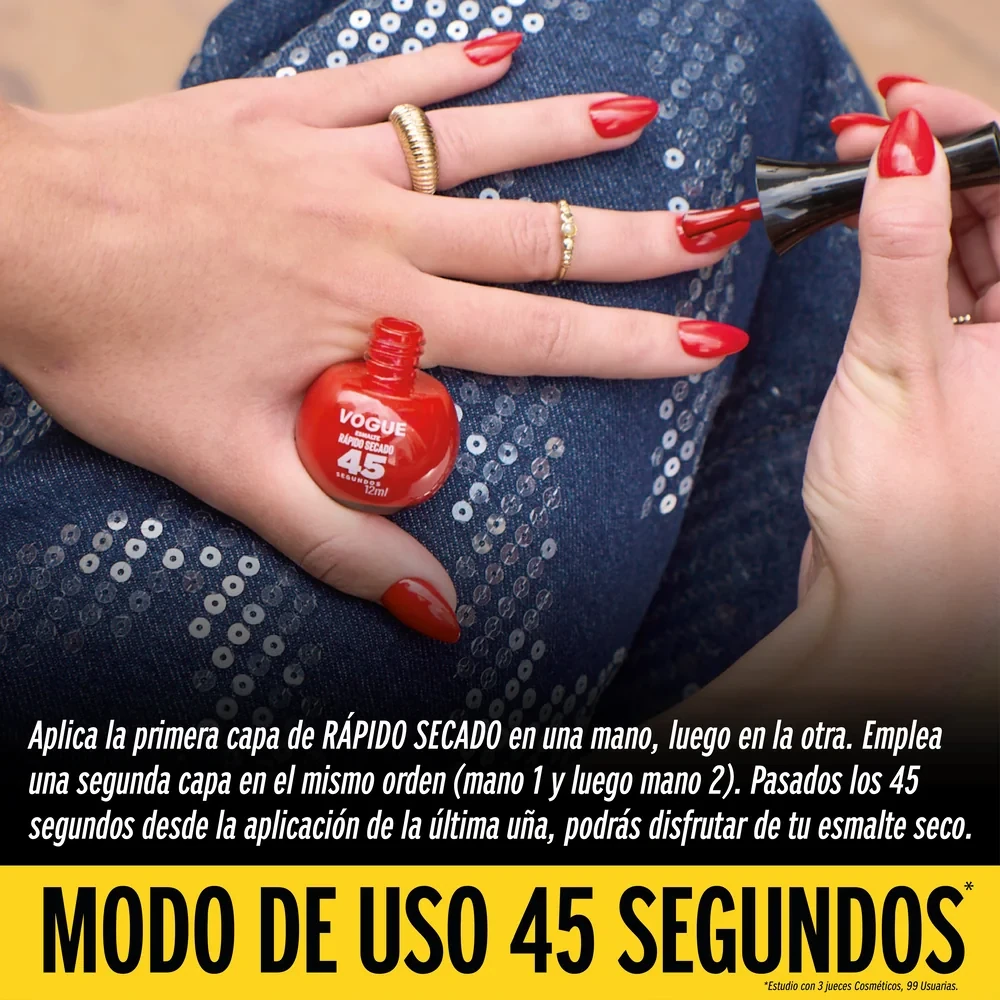 PACK VOGUE: ESMALTE SECADO RÁPIDO BESO PICANTE + BRILLO - 9