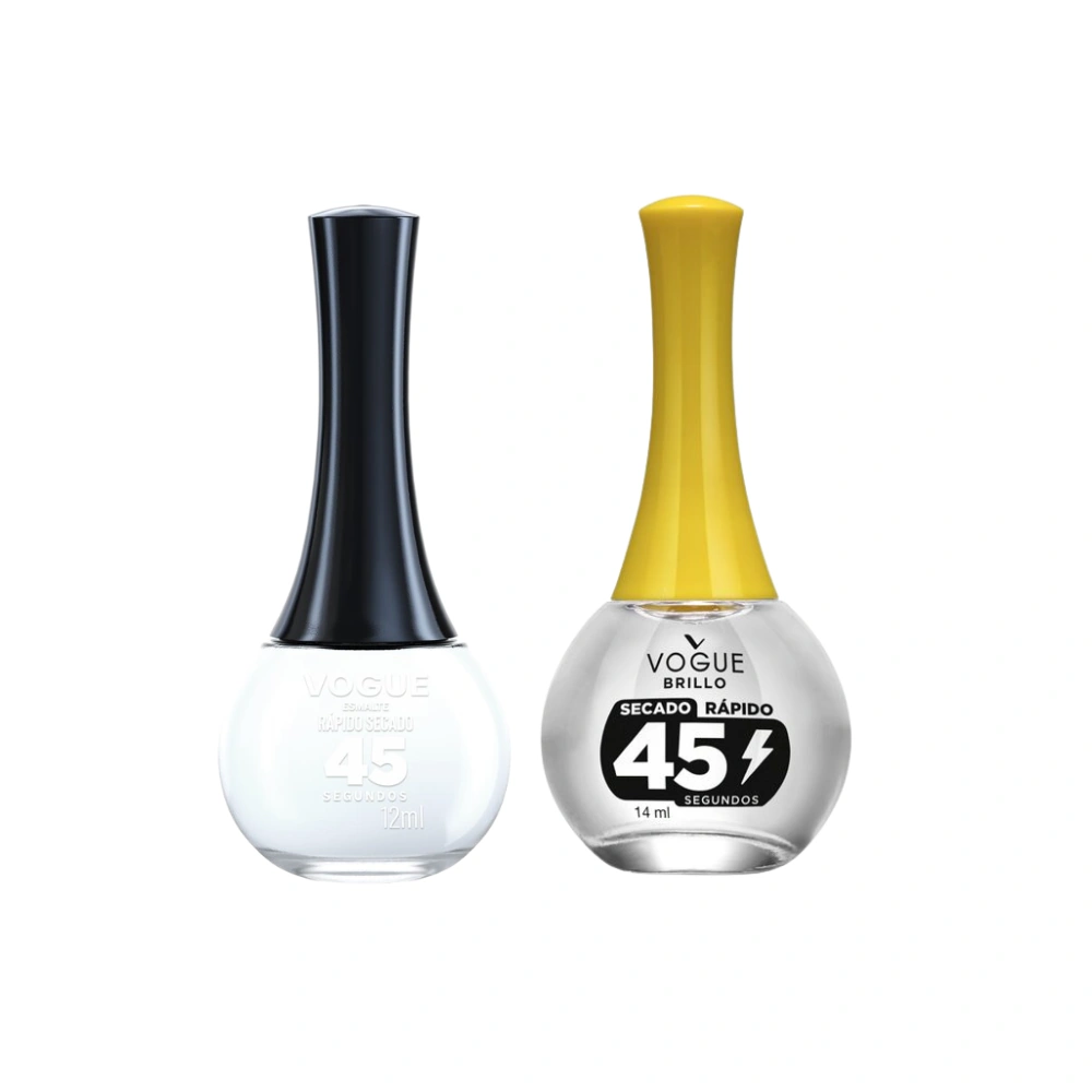 PACK VOGUE: ESMALTE SECADO RÁPIDO BRISA TROPICAL + BRILLO - 1