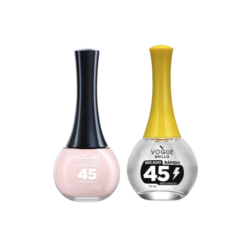 PACK VOGUE: ESMALTE SECADO RÁPIDO ENA-MORADA + BRILLO - 1