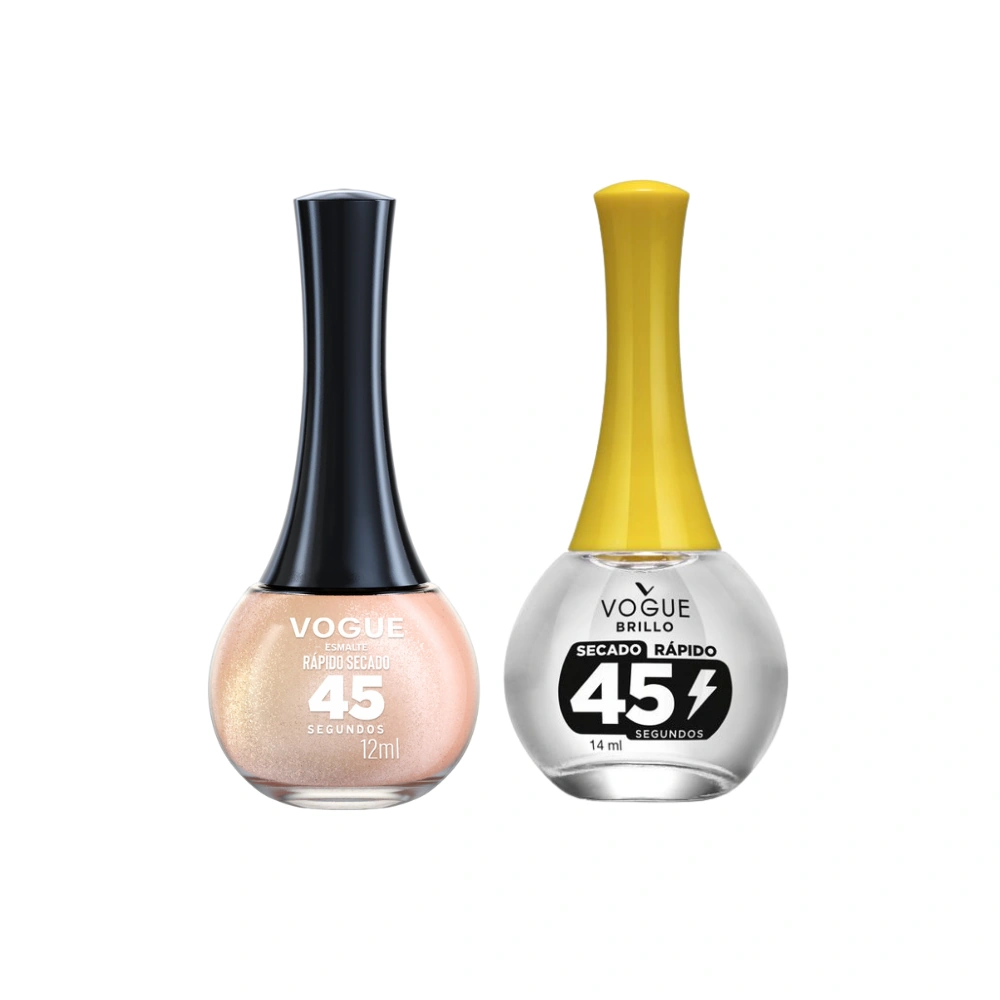 PACK VOGUE: ESMALTE SECADO RÁPIDO LATIN FIESTA + BRILLO - 1