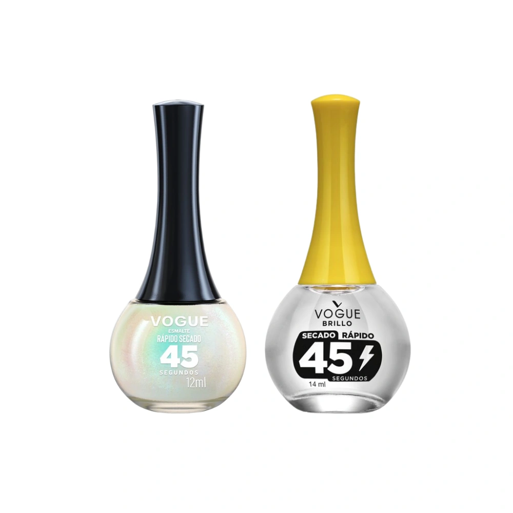 PACK VOGUE: ESMALTE SECADO RÁPIDO GLACIAR INMENSO + BRILLO - 1