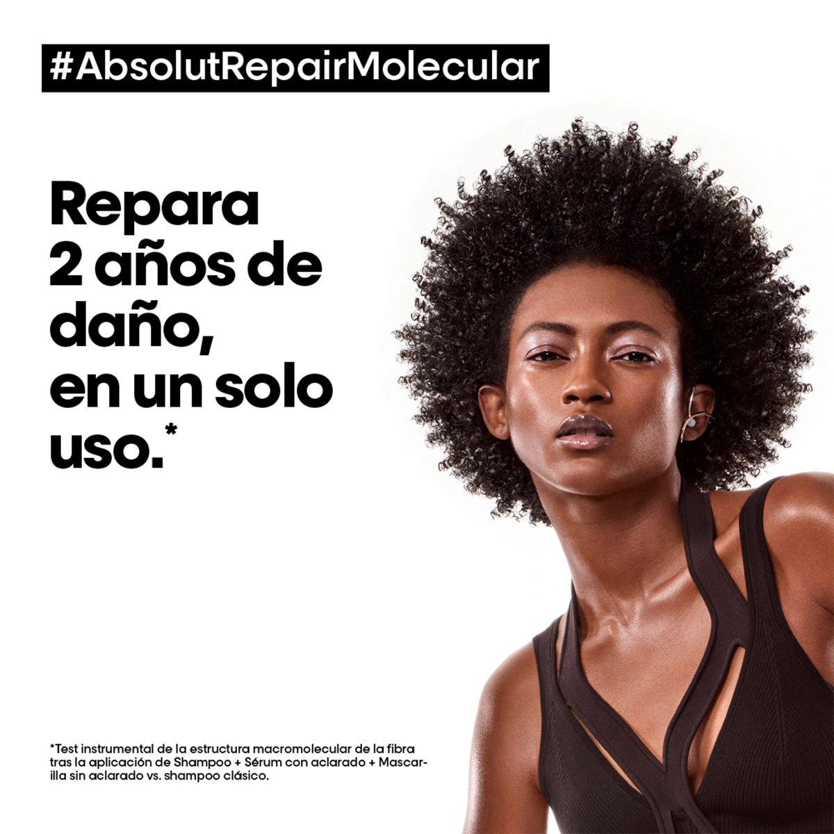SET LOREAL PROFESSIONNEL ABSOLUT REPAIR MOLECULAR: SHAMPOO 300ML + LEAVE-IN 100ML + REGALO TERMO - 5