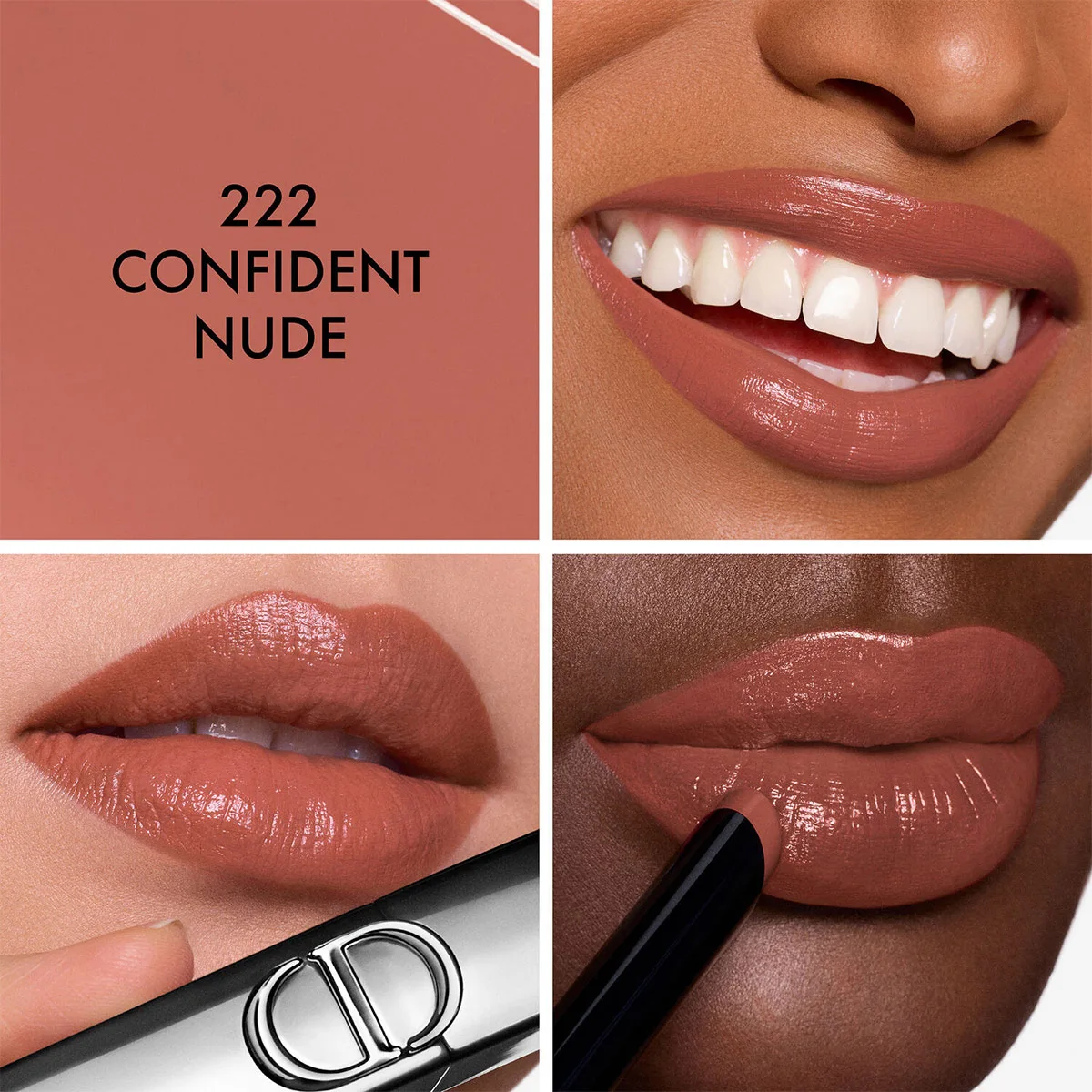 LABIAL EN BARRA DIOR ON STAGE ROUGE SHINE 222 CONFIDENT NUDE 2,2GR - 3