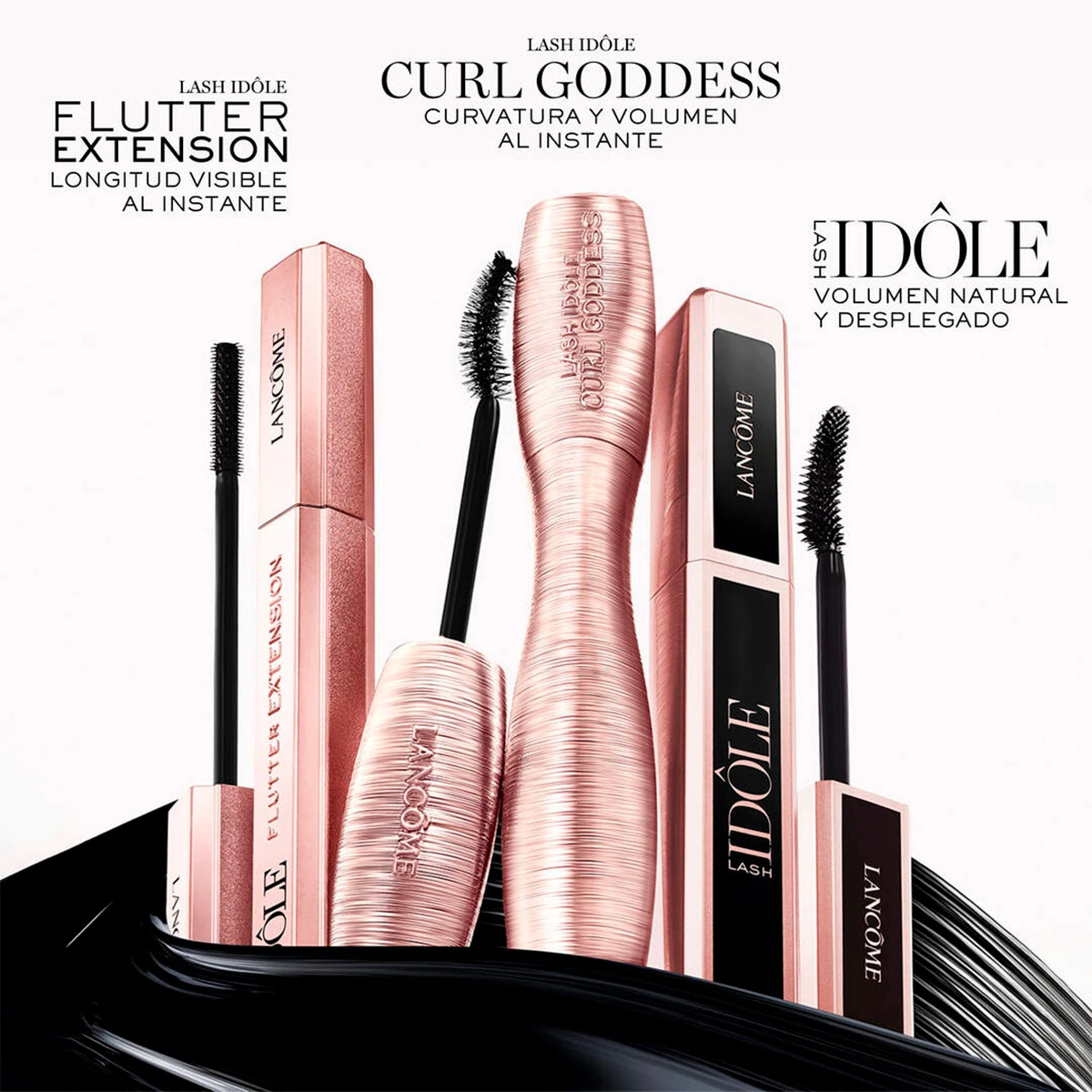 MÁSCARA DE PESTAÑAS LANCOME IDOLE CURL GODDESS BLACK 01 - 7