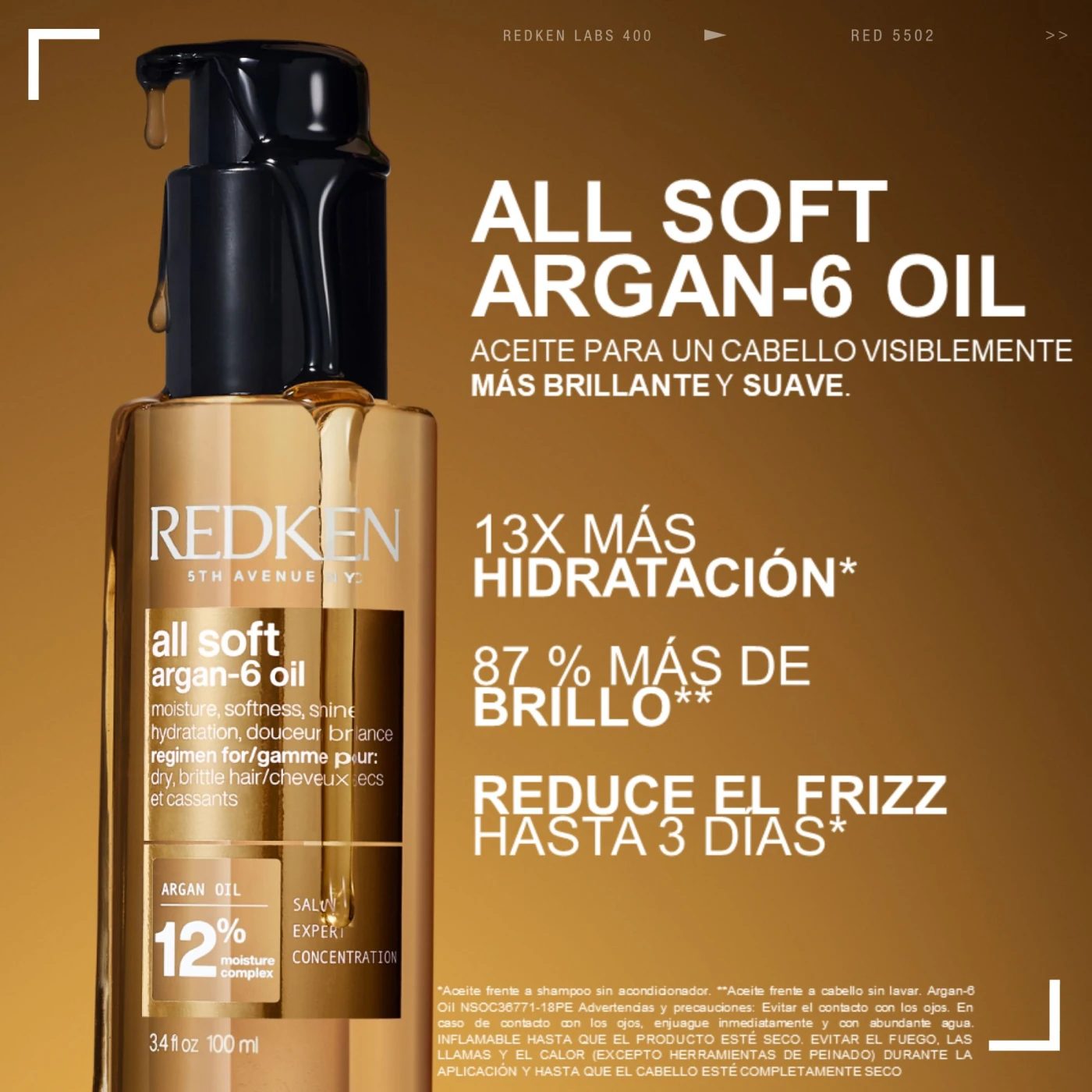 ACEITE DE ARGÁN REDKEN ALL SOFT 100ML - 2