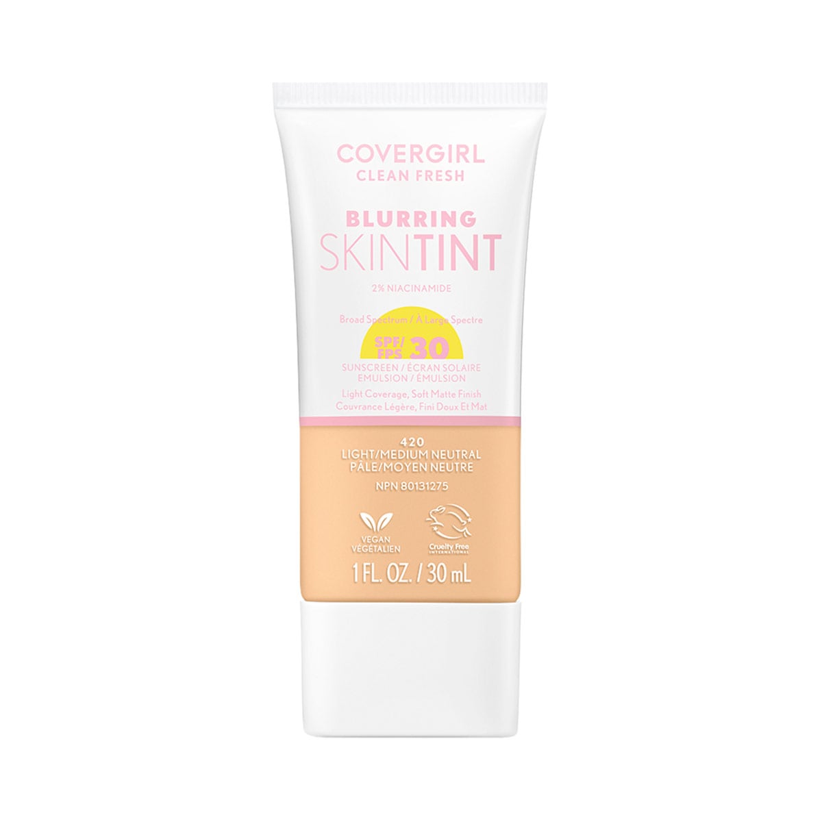 BASE COVERGIRL CLEAN FRESH BLURRING SKIN TINT LIGHT MEDIUM NEUTRAL 420 - 1