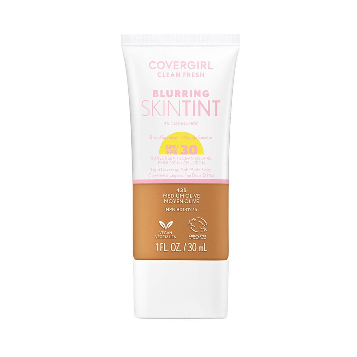 BASE COVERGIRL CLEAN FRESH BLURRING SKIN TINT MEDIUM OLIVE 435 - 1