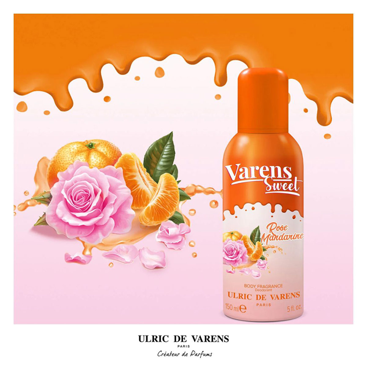 FRAGANCIA ULRIC DE VARENS SWEET ROSE MANDARINE MUJER 150ML - 2