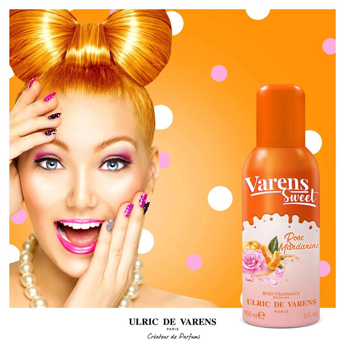 FRAGANCIA ULRIC DE VARENS SWEET ROSE MANDARINE MUJER 150ML - 3