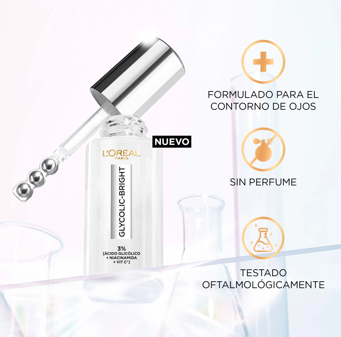 PACK L'ORÉAL SÉRUM ROSTRO + SÉRUM OJOS GLYCOLIC BRIGHT - 9