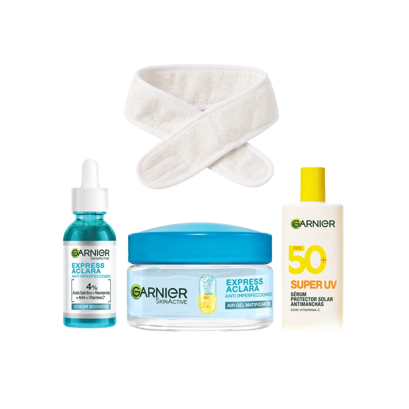 RUTINA ANTI IMPERFECCIONES GARNIER SERUM + CREMA GEL + PROTECTOR SUPER UV - 1