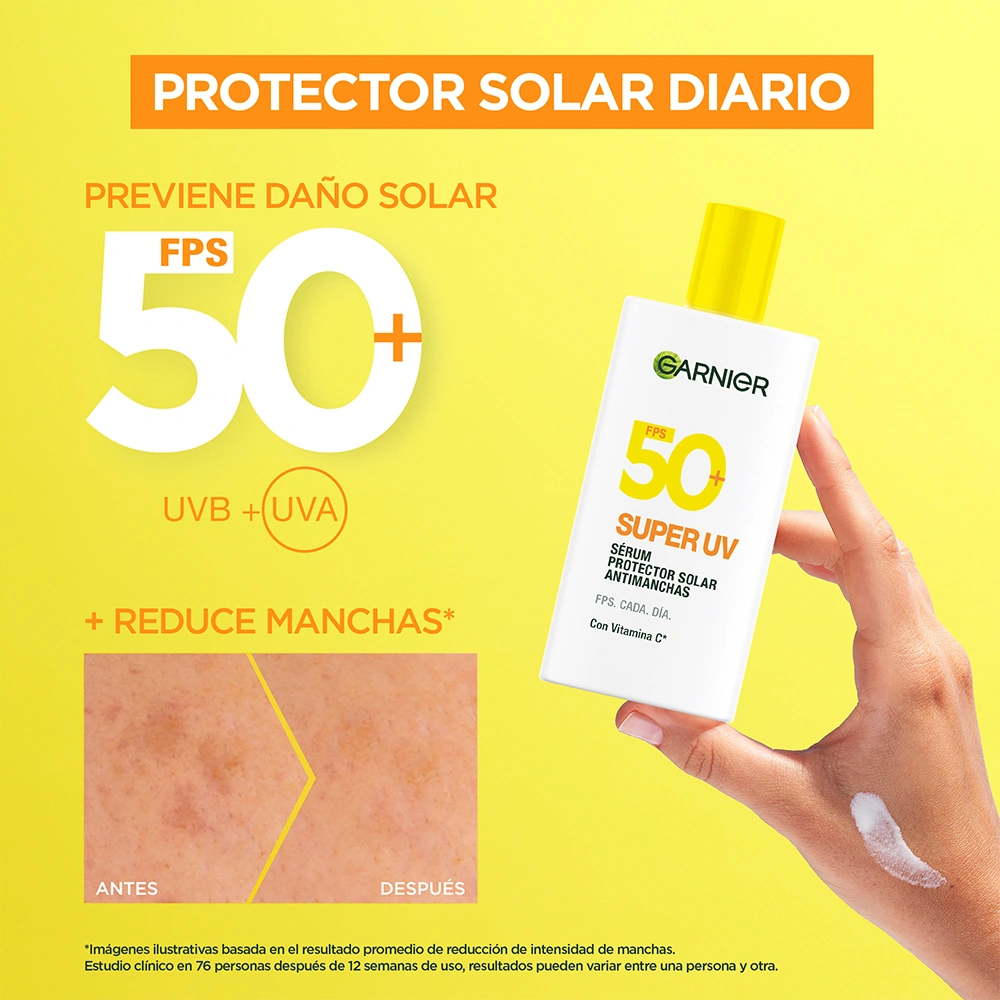 RUTINA ANTI IMPERFECCIONES GARNIER SERUM + CREMA GEL + PROTECTOR SUPER UV - 9