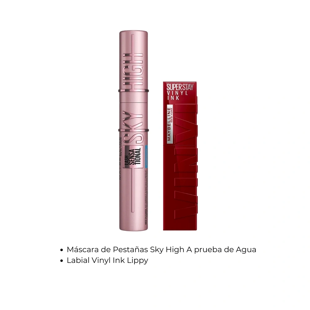 SET MAYBELLINE SKY HIGH WTP + VINYL LIPPY - 2