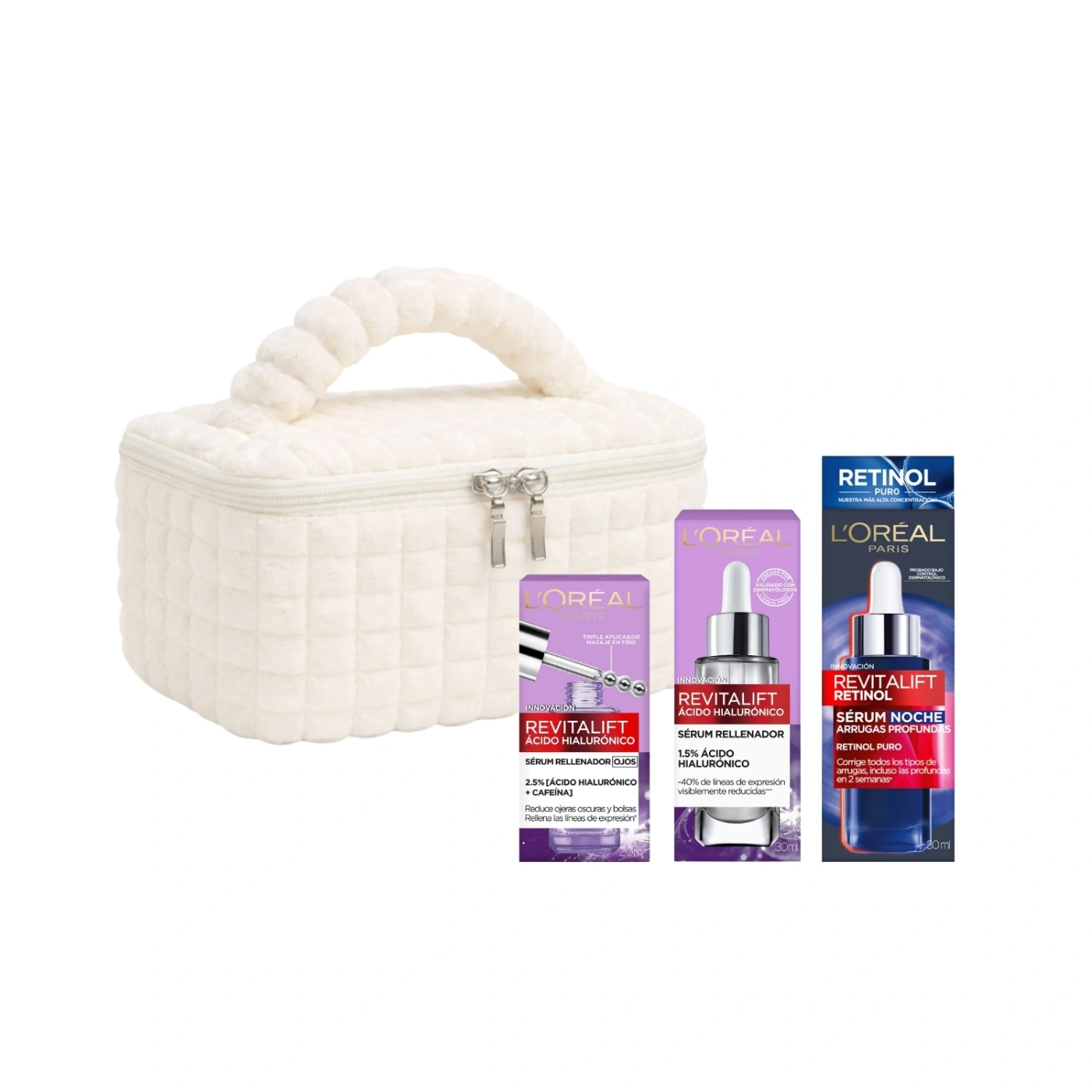 SET TRIO SERUMS LOREAL PARIS RETINOL + SERUM REVITALIFT AH + SERUM REVITALIFT OJOS - 1