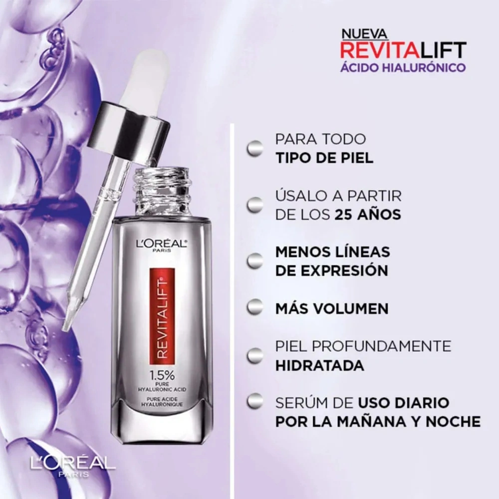 SET TRIO SERUMS LOREAL PARIS RETINOL + SERUM REVITALIFT AH + SERUM REVITALIFT OJOS - 4