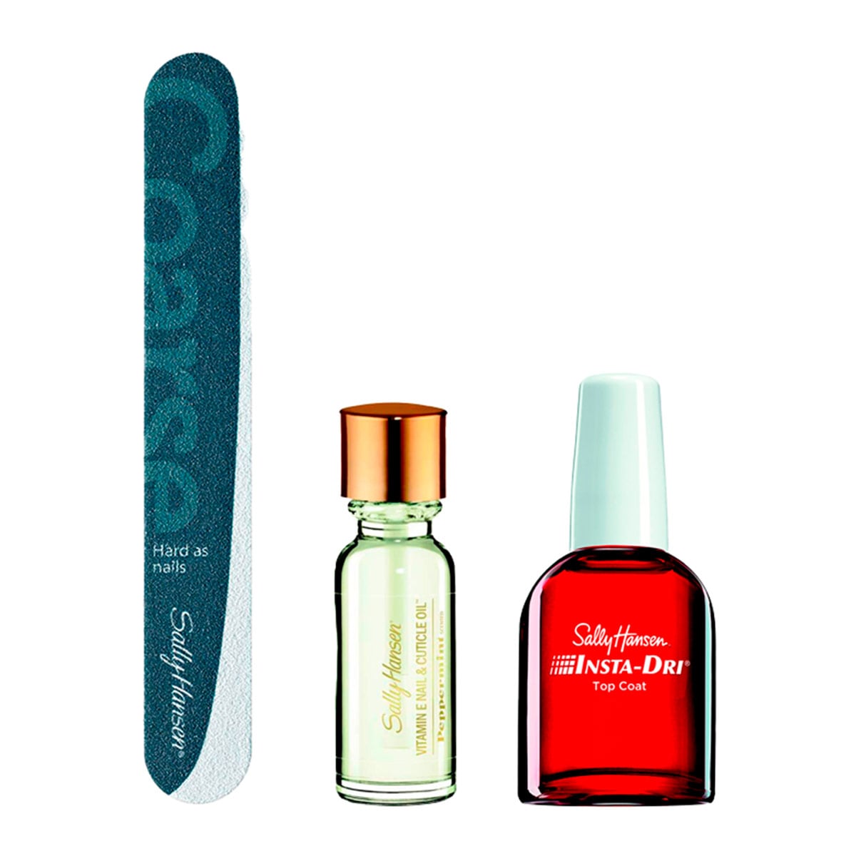 SET UÑAS SALLY HANSEN LIMA + ACEITE DE UÑAS VITAMINA E + TOP COAT - 1