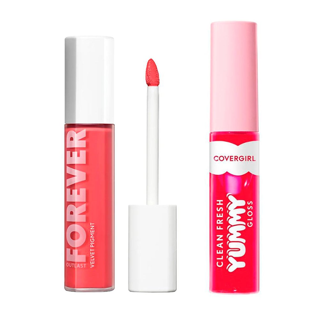 PACK MAQUILLAJE COVERGIRL LABIAL OUTLAST FOREVER ROSELAND + YUMMY GLOSS MY STRAWBOOTY - 1
