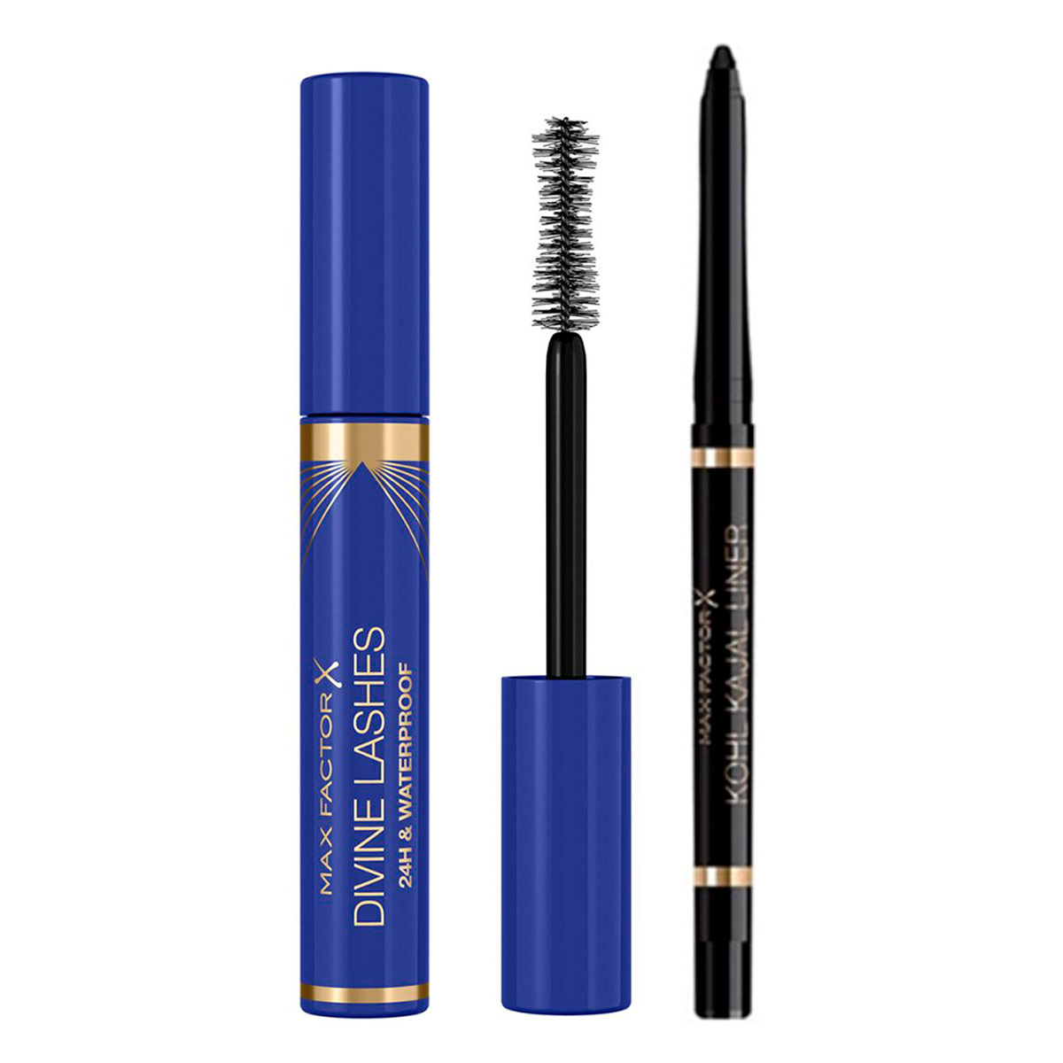 PACK MAQUILLAJE MAX FACTOR MÁSCARA DIVINE LASHES WP + DELINEADOR KOHL LINER AUTOMATIC PENCIL BLACK - 1