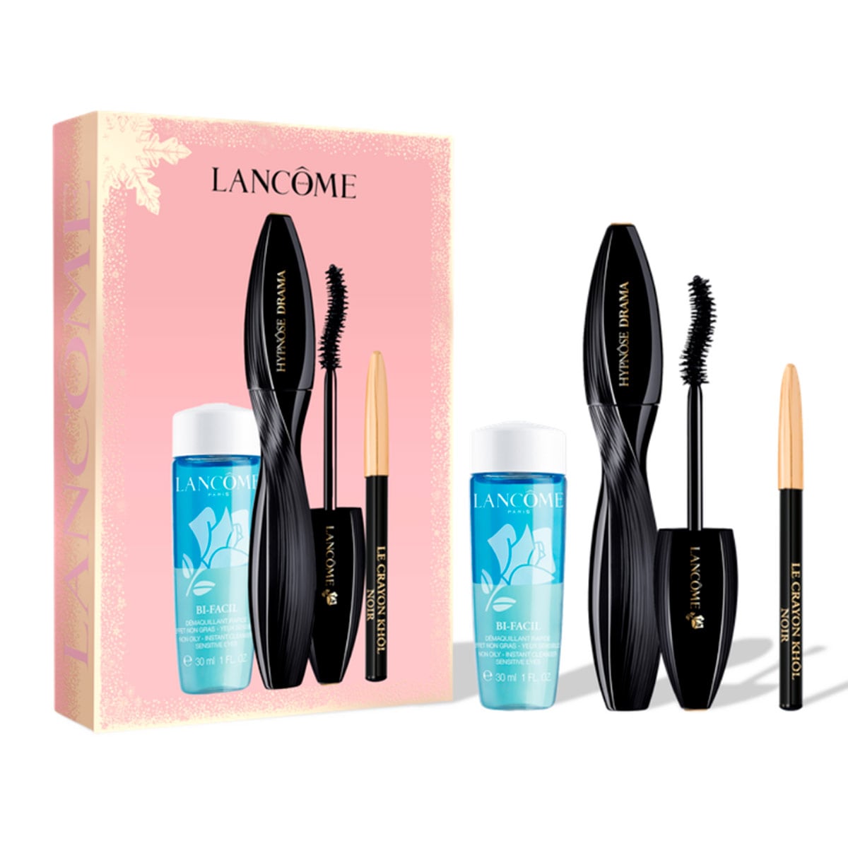 SET MAQUILLAJE LANCOME HYPNOSE DRAMA+DELINEADOR MINI KHOL+DESMQUILLANTE BIFÁSICO 30ML - 1