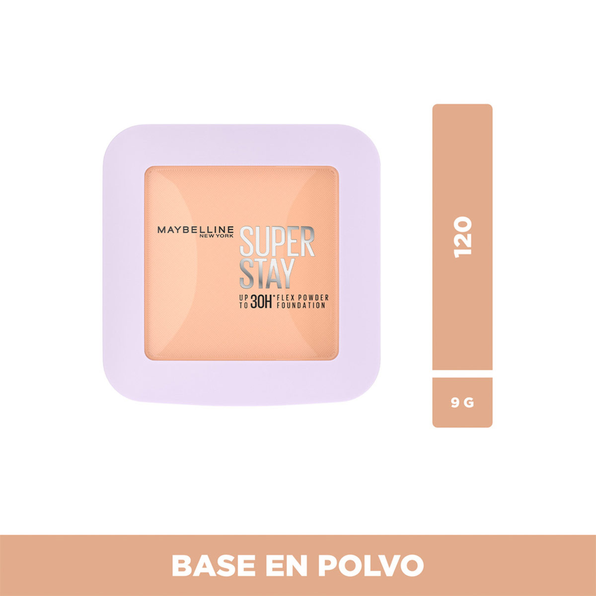BASE MAQUILLAJE MAYBELLINE SUPERSTAY FLEX POWDER 120 - 1