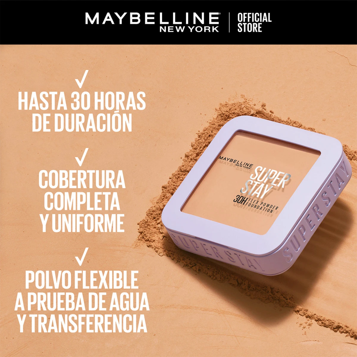 BASE DE MAQUILLAJE MAYBELLINE SUPERSTAY FLEX POWDER 310 - 5