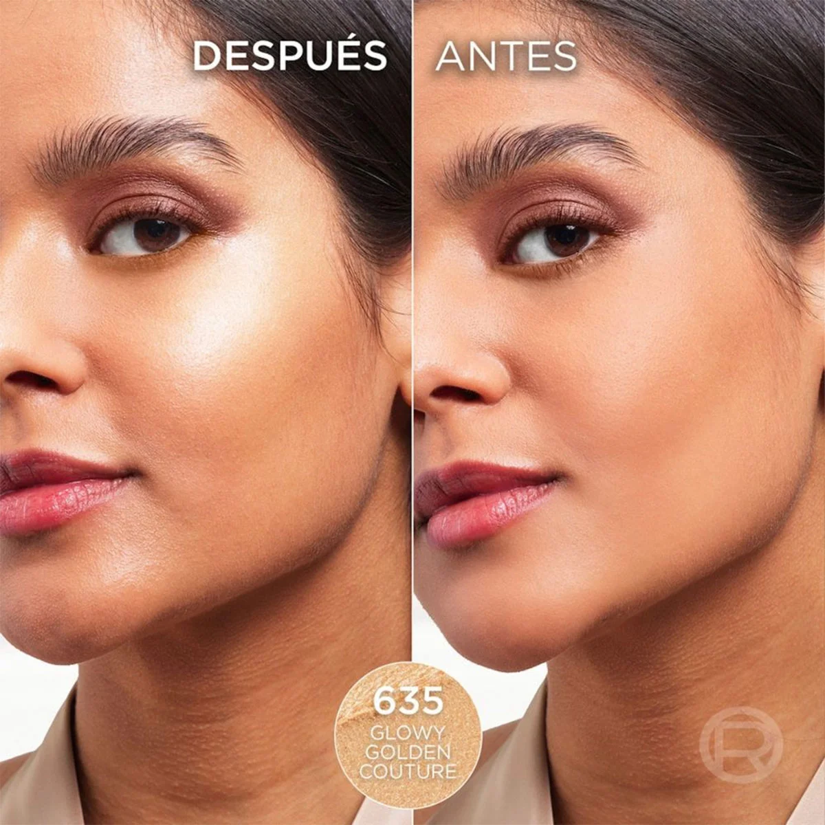 ILUMINADOR LOREAL PARIS LUMI HIGHLIHTER STICK GLOWY GOLDEN COUTURE - 5