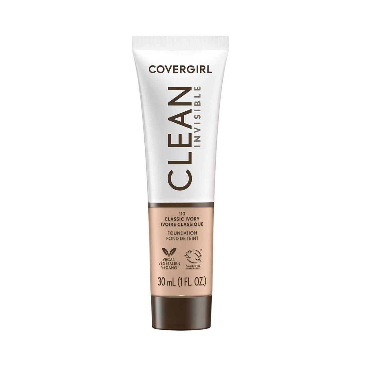 BASE LÍQUIDA COVERGIRL CLEAN INVISIBLE CLASSIC IVORY 110 - 1