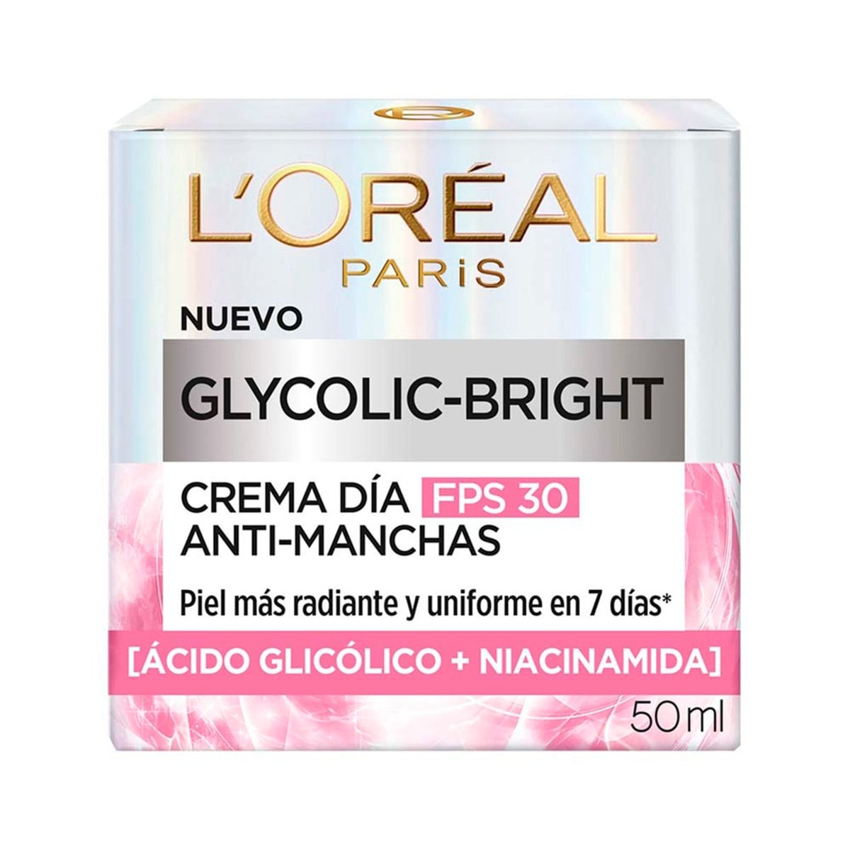 PACK TRATAMIENTO L'OREAL GLYCOLIC BRIGHT T SÉRUM ROSTRO+CREMA DÍA - 4