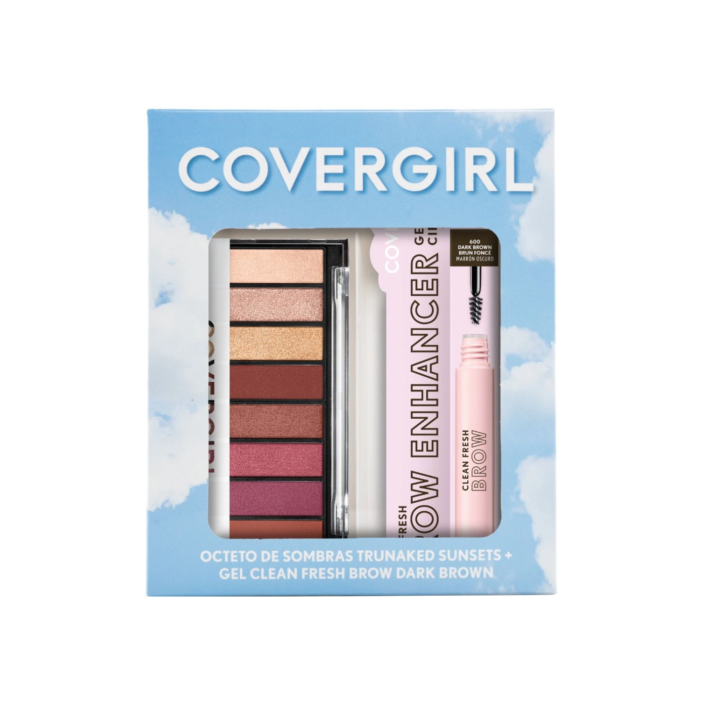 PACK SOMBRAS COVERGIRL SUNSETS + GEL DE CEJAS CLEAN FRESH DARK BROWN - 1