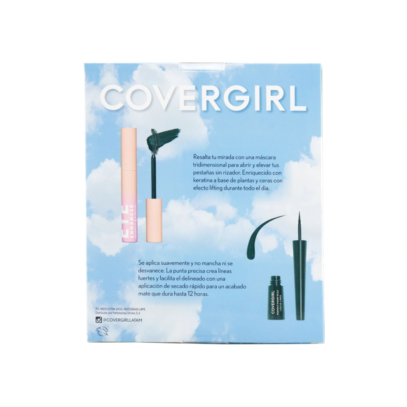 PACK MÁSCARA DE PESTAÑAS COVERGIRL 3D EYE ENHANCER + DELINEADOR PERFECT POINT LIQUID LINER BLACK ONYX - 2
