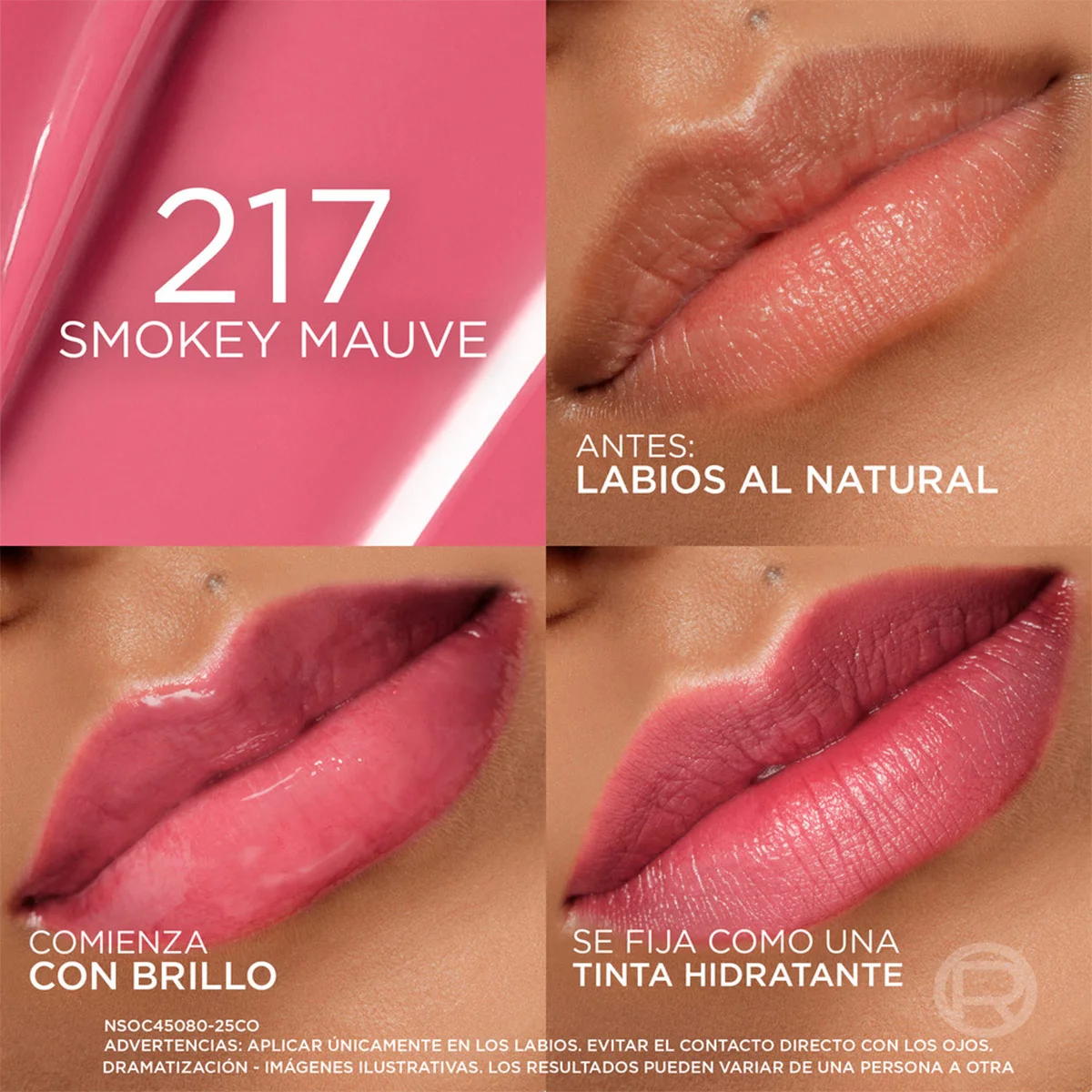 LABIAL LOREAL HYALURON TINT SMOKEY MAUVE - 3
